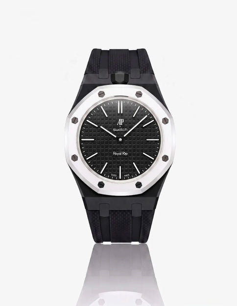 Bracelet Royal Pop Silicone Noir & Blanc
