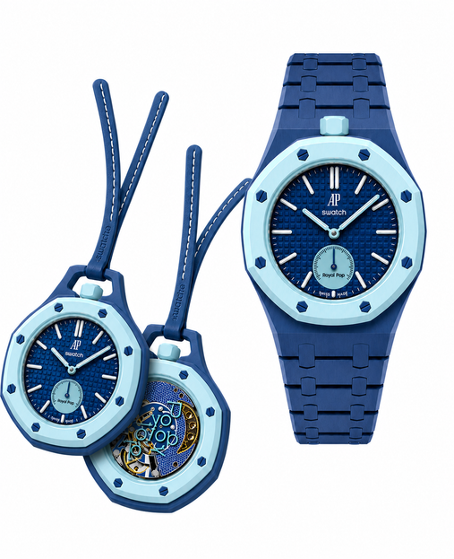 Royal Pop + Bracelet Royal Pop Bioceramic Bleu Ice